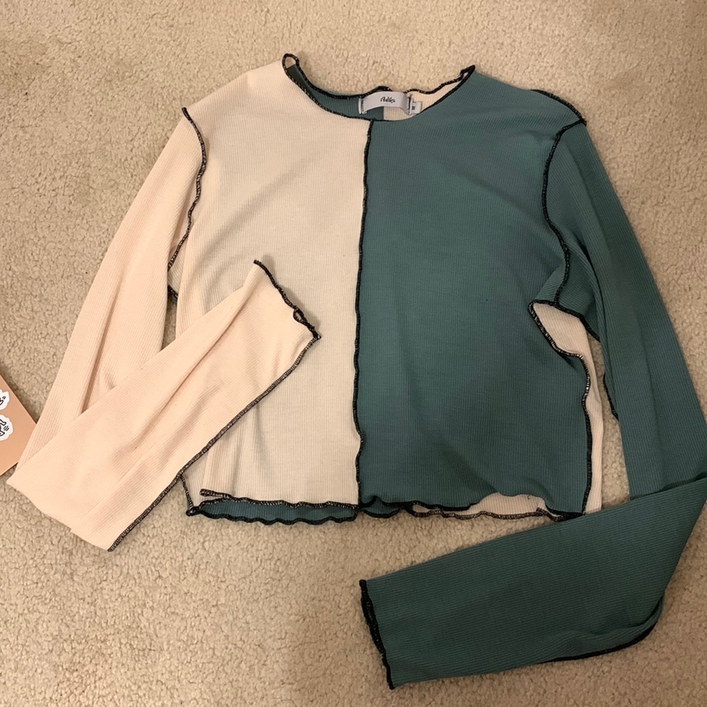 Adika Long Sleeve Split Top - Size medium